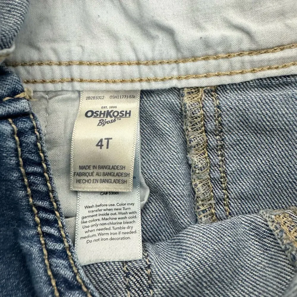 OshKosh B'gosh Unisex Toddler Classic 100% Cotton Denim Jean Pant Overalls